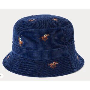 Polo Ralph Lauren Equestrian Corduroy Bucket Hat L/XL - NEW WITH TAGS